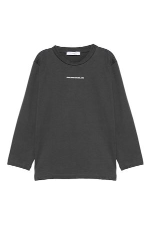 grey cotton tshirt PAOLO PECORA KIDS | PP4157ASFAL